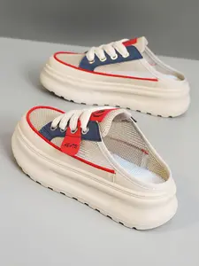 Women's Fashionable Lace Up Low Top Sneakers, Walking Shoes, Trainer, Casual Comfortable Breathable Sports Shoes, Female All-match Round Toe Chunky Sneakers for Daily Life