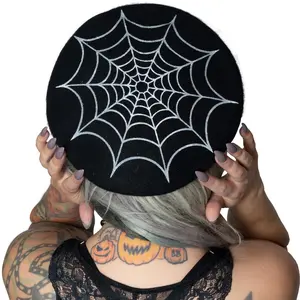 Web Black Beret Hat Web Black Beret Hat
