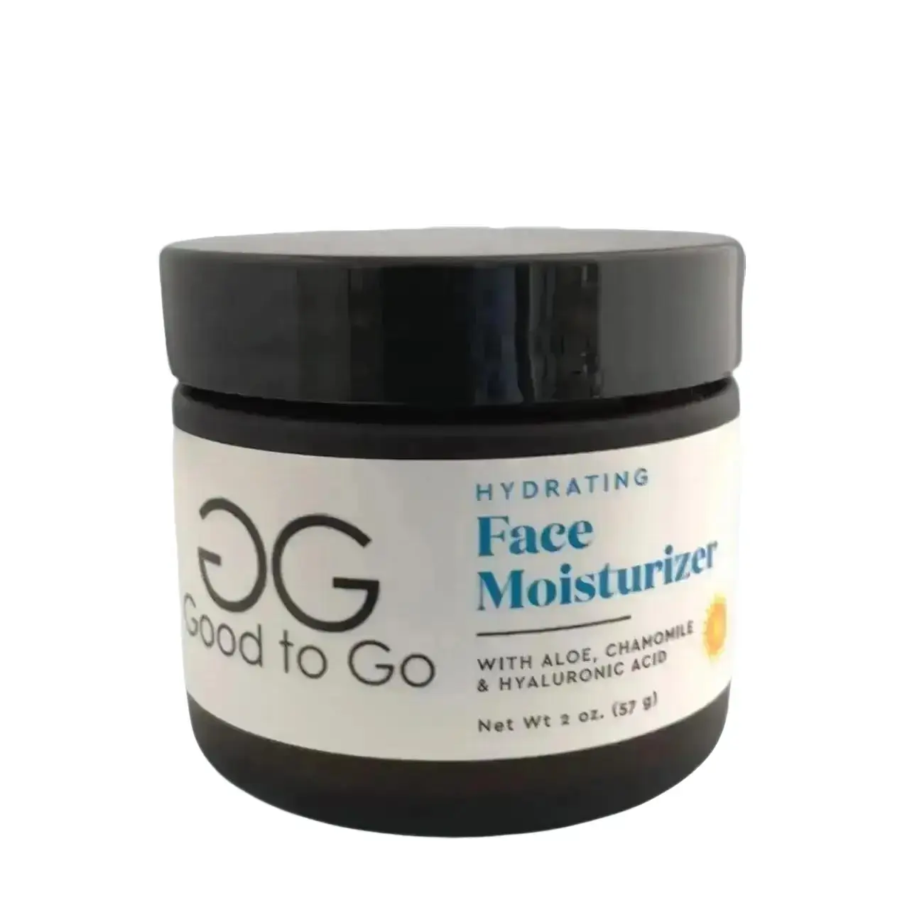 GOODTOGO Daily Face Moisturizing Cream | Water-based Face Moisturizer for Normal or Dry Skin | Face Cream with Aloe, Chamomile and Hyaluronic Acid | Oil-Free | Light Scent | Non-Comedogenic | 2 Ounce Facial Cream for Hydrating Dry Skin