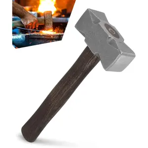 2.2LB Handmade Square Forge Hammer for Farrier, Knife Maker, Blacksmith Forging Tool