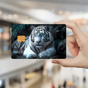 White Tiger Credit Card Sticker Used for EBT, Transportation, Keys, Credit Cards, Debit Cards, Card Skins, Protect Bank Cards, No Bubbles, Suitable for Small Chip Cards