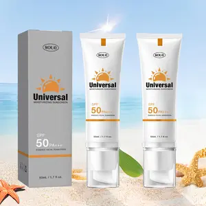 50ml UV Protection Facial Sun Care Cream, 1/2 Counts SPF50 PA+++ Moisturizing Sunscreen Cream, Brightening Skin Moisturizing Cream, Sunblock, Moisturize