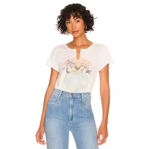 LoveShackFancy Crawford Tee in Natural Botanical