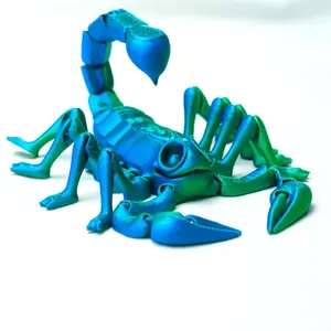 3D printed scorpion model toys, flexible joint animal doll statues, home and office desk decorations, holiday surprise gifts