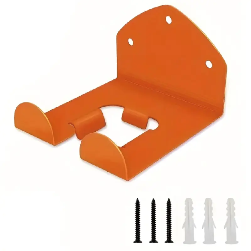 Steel Garage Wall Mount Bracket Set, Easy Installation for Lawn and Hedge Trimming Tools, Organized, Heavy Duty and Durable Design