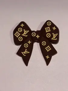 L Vee Bow Silicone Focal Bead