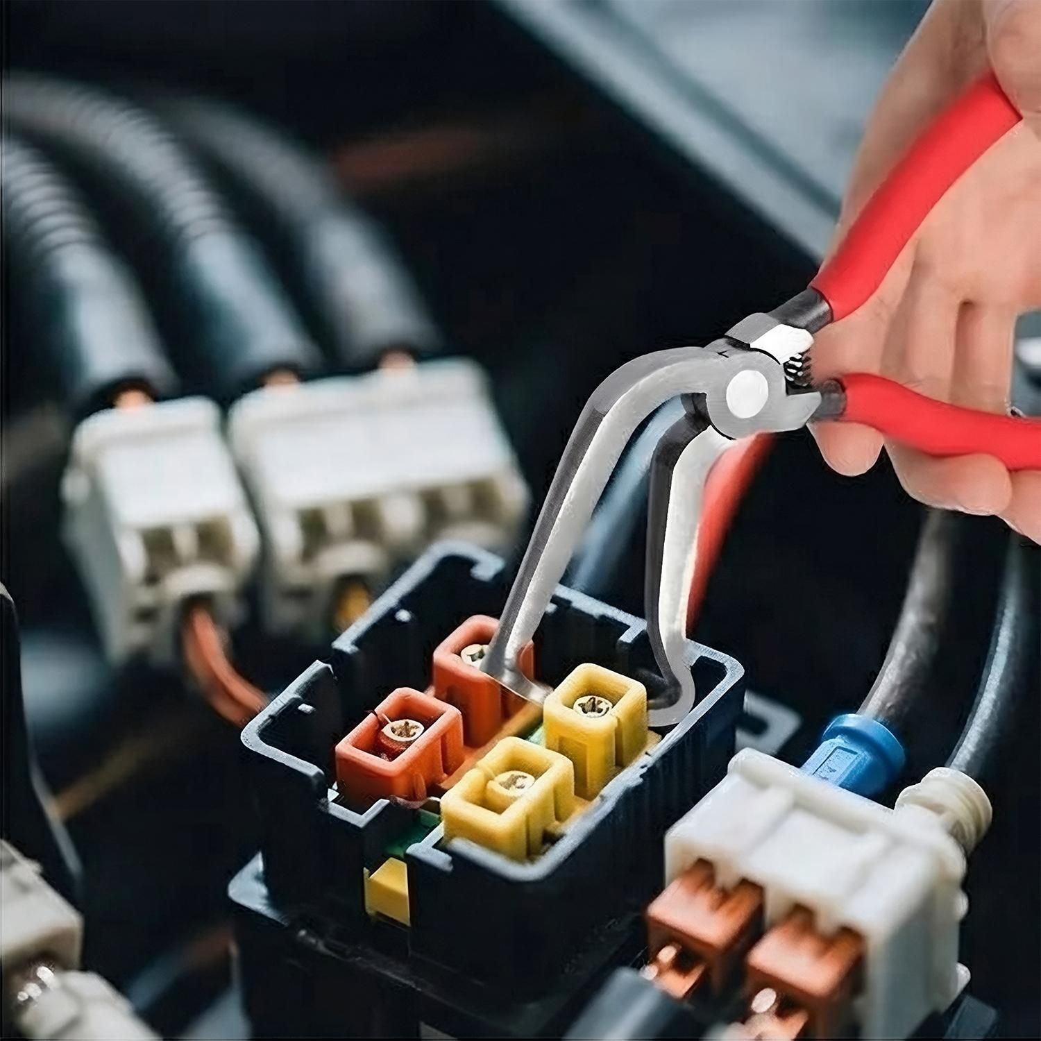 Angled Wire Cutter for Separating Removing Terminal Connectors Wire Harness Terminal Removal Tool for Automotive and Household Repairs