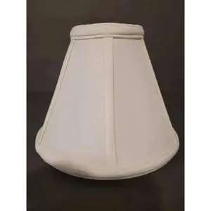 White Sateen Empire Clip-On Lamp Shade | 3-1/4" x 8" x 7" | Double Clip | SKU 68675