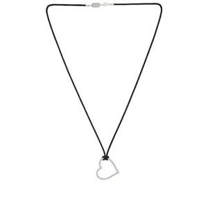 EMMA PILLS I Heart You Necklace in Silver & Black