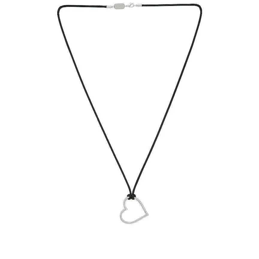 EMMA PILLS I Heart You Necklace in Silver & Black