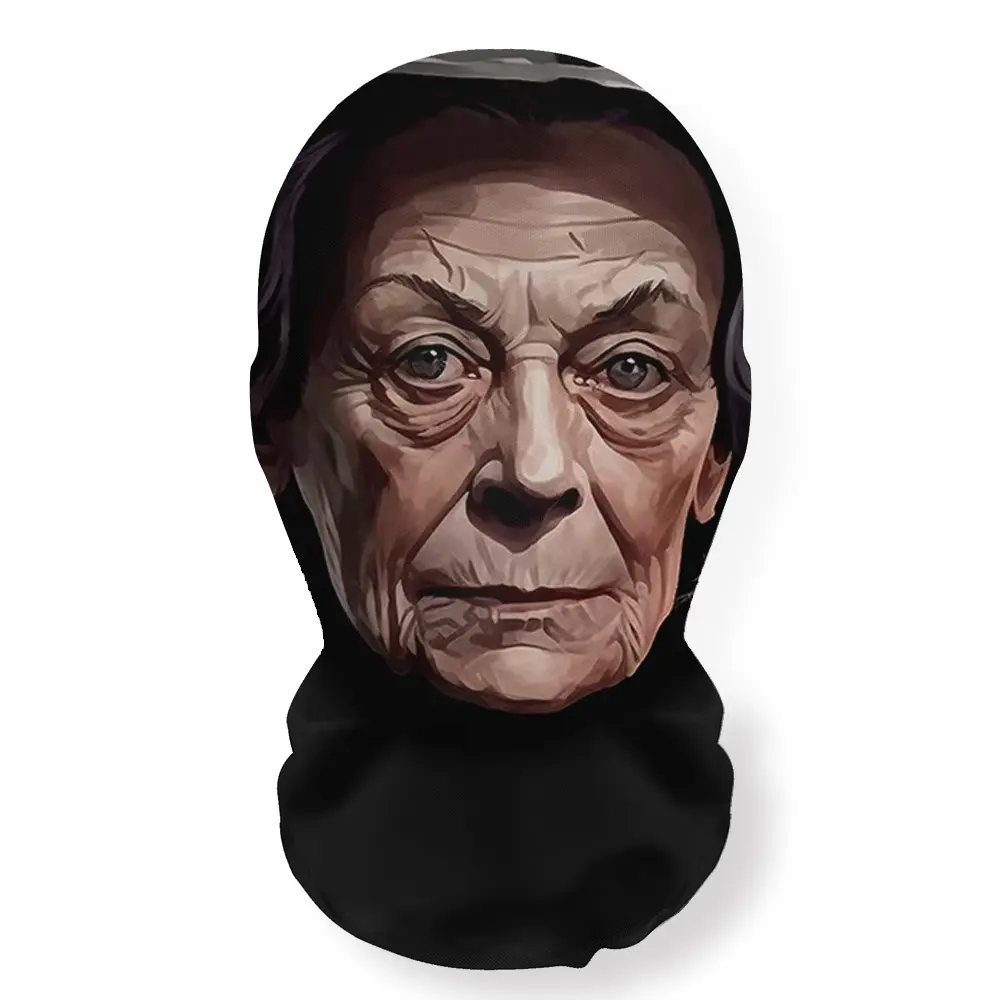 Halloween Mask - Breathable Sheer Mesh Scary Face Full Head Mask with 3D Printed Spooky Creature Graphics, Elastic See-Through Head Cover for Halloween Costume Party, Stage Props, Haunted House & Prank Videos, Creepy Gag Gift for Teens, Men & Women