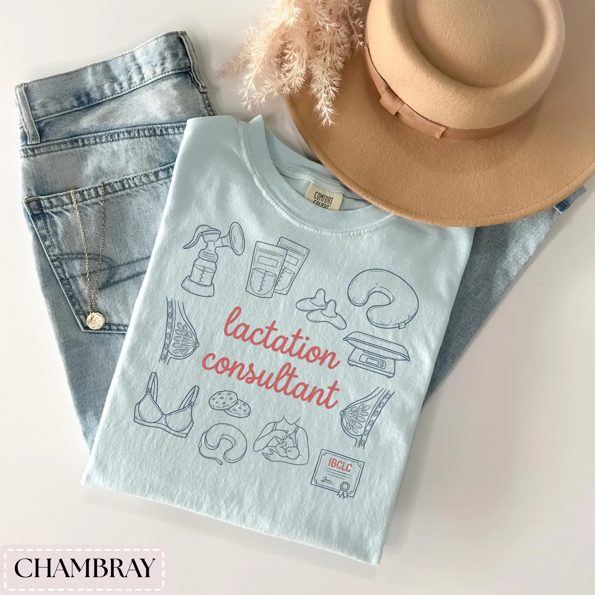 Comfort Colors Lactation Consultant Shirt, IBCLC Tee, Breastfeeding Support Specialist Gift for Women, Nurse Appreciation Sweater