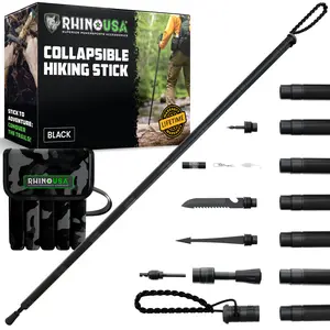 Rhino USA Hiking Stick – Essential Camping Gear for Hiking & Trekking – Durable Walking Stick for Outdoor Adventures, Travel Accessories Rhino USA Hiking Stick – Essential Camping Gear for Hiking & Trekking – Durable Walking Stick for Outdoor Adventures, Travel Accessories