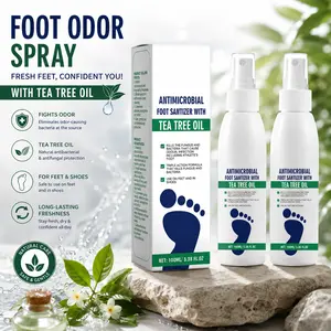 Foot Spray with Tea Tree Oil, Foot Care Dry Feet Plantar Moisturizing Deodorant, Advanced Foot and Nail Spray