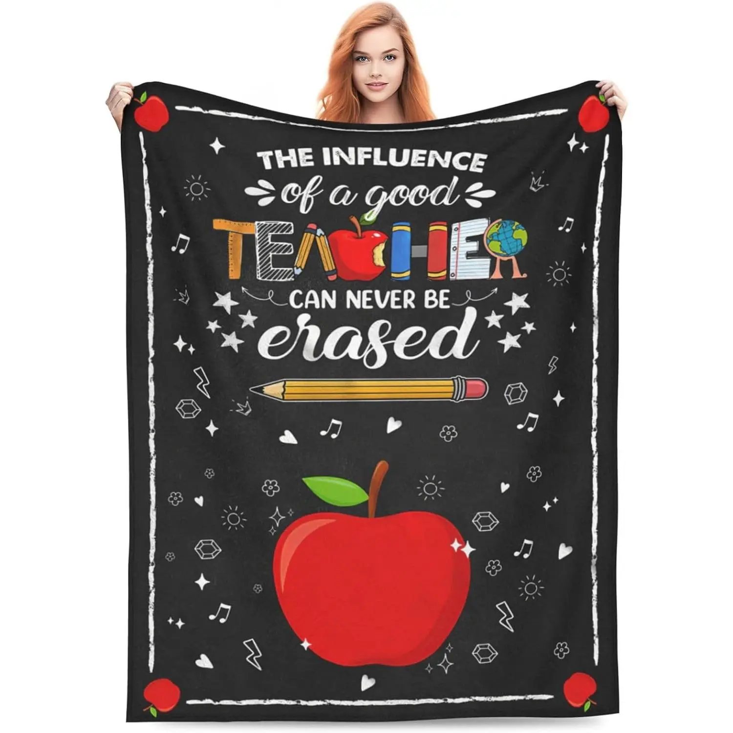Teacher Gifts Blanket Retirement Throw Blankets Soft Fleece Flannel Bedding Best Teacher Appreciation Gifts for Teachers Women Men Adults Stuff Plush for Couch Sofa Bed Room Decor
