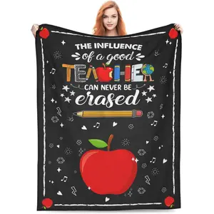 Teacher Gifts Blanket Retirement Throw Blankets Soft Fleece Flannel Bedding Best Teacher Appreciation Gifts for Teachers Women Men Adults Stuff Plush for Couch Sofa Bed Room Decor