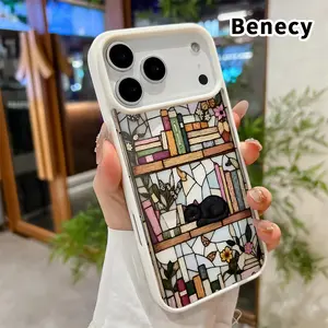 Magnetic Phone Case Supports Wireless Charging for iPhone 17 16  Pro Max Plus 15 14 13 12 11 Air E Bookish Dreamscape Pattern Non-Yellowing Shockproof Soft Silicone Transparent Acrylic Cover