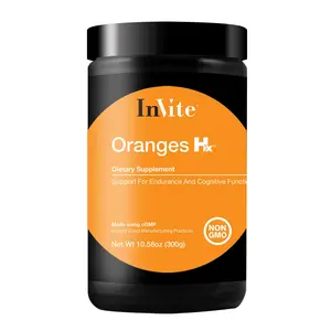 Invite Oranges Hx Energy-Boosting Drink Mix Supplement with Taurine DMG CoQ10 for Endurance Cognitive Function Non-GMO