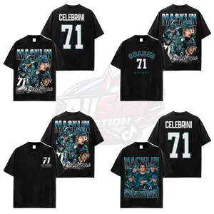 [Collection] Vintage Macklin Celebrini "Celebrini #71" For Sharks Territory High-Quality 100% Cotton T-Shirt (Made In US), Game Day Outfit, Hockey Graphic Tee, Perfect Gift for True Hockey Lovers, Hockey Graphic Tee.