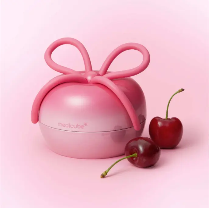 [NEW] [medicube] Ribbon Cherry Glass Hair Brush | Effortless Detangling for Smooth Hair Care | Reduces Breakage | For Curly, Dry & Damaged Hair | Multi-Length Soft Bristle | Compact, Travel-Friendly with Protective Cover | Korean Hair Care