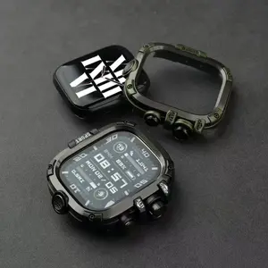 Compatible with Apple Watch Ultra 2 / Series 11 / 10 / 9 / 8 / SE Metal Waterproof Protective Watch Case Rugged Shockproof Bumper Case for iWatch 49mm / 45mm / 44mm Scratch-Resistant All-in-One Upgrade Case Cover