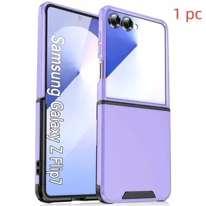High-End PC+tpu Case for Samsung Galaxy Z Flip7/6/5/4, Wireless Charging Support, Anti-Slip, Full Coverage, Shockproof Design