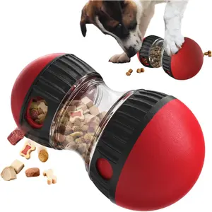 PetSafe Dog Puzzle Toy - Adjustable Treat Dispensing Ball, Slow Feeder, Bite-Resistant Tough Construction, Anxiety Aid, Interactive Enrichment Training Toy for All Sizes Dogs, Red