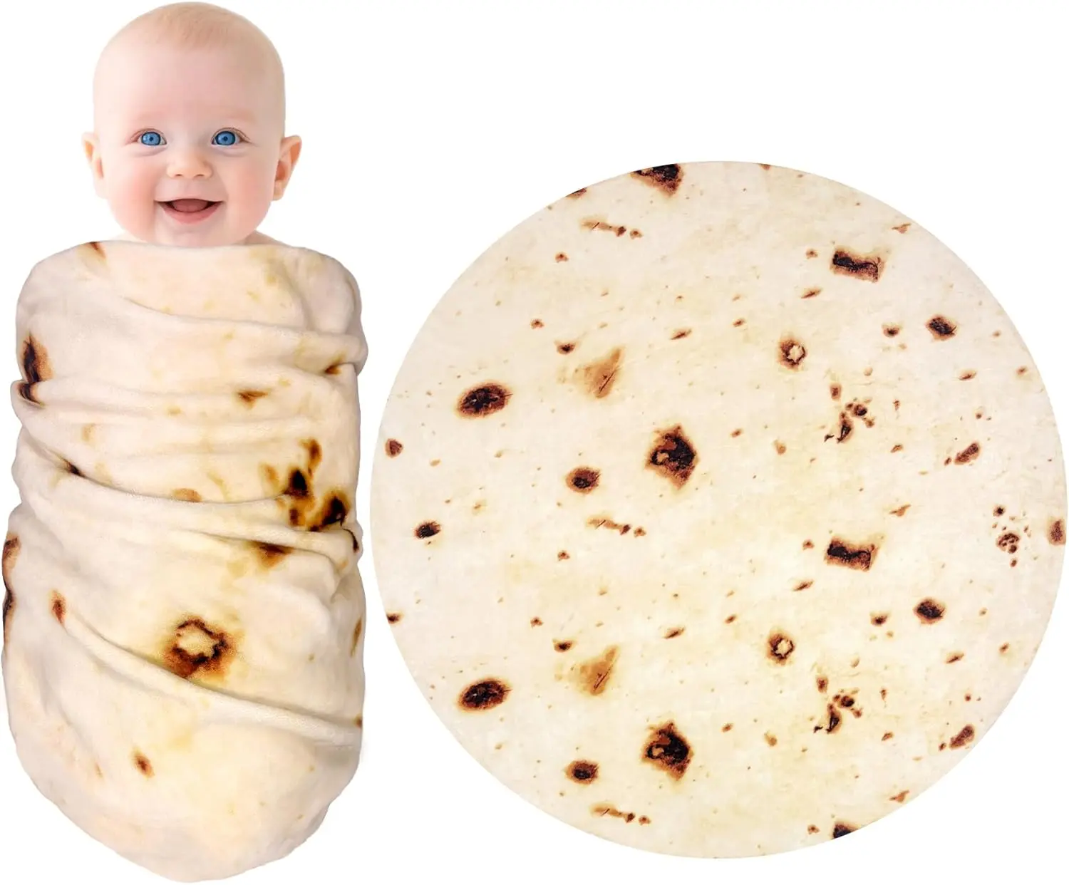 Burrito Swaddle Blanket 36" – Soft Flannel Taco Wrap for Newborns & Toddlers Burrito Swaddle Blanket 36" – Soft Flannel Taco Wrap for Newborns & Toddlers