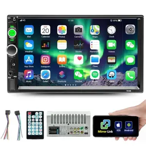 7" 2din Car Stereo with Touchscreen, Mirror Link, Wireless Bluetooth-compatible, Hands-Free Calling, Fast Charger, Universal Fit for Cars, Vans, Rvs, Trucks, Buses