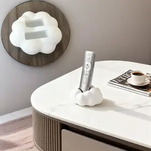 1 Modern Style Black And White Remote Control Storage Box With Soft Cushioned Top Cover - Space-Saving, Suitable For TV/DVD/Blu-Ray Players/Sound Systems/Game Consoles - Living Room Bedroom Media Device Organizer - Decorative Remote Control Storage Box Wi