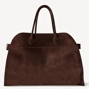 Modern Structured Leather Tote | Belted 15 (Suede Edition)