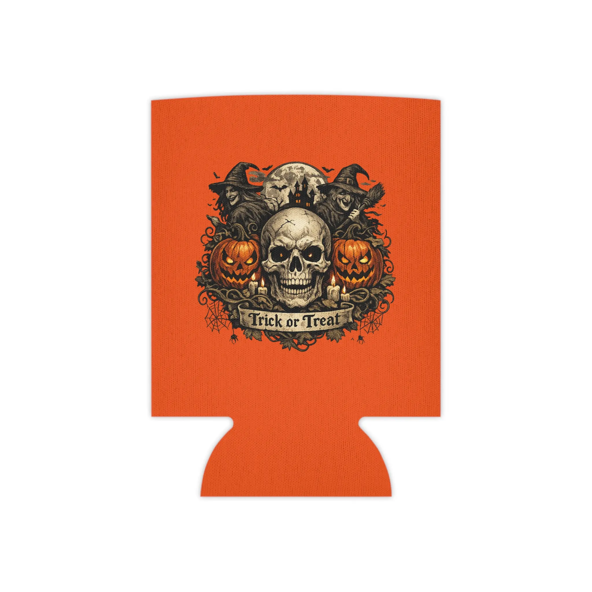 Skull Pumpkin Witches Trick or Treat Can Cooler | Halloween