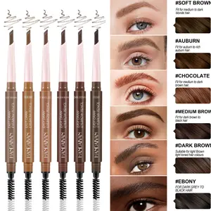 HANDAIYAN Dual-Ended Ultra-Fine Eyebrow Pencil with Brush - Waterproof, Smudge-Proof  3D Defining, Perfect for Girls' Afternoon Tea/Café Photography/Festival Gifts