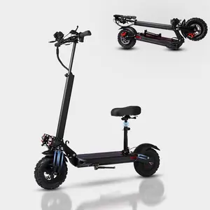 DT-009 High Performance Electric Scooter, 1200W Brushless Motor, 200KG Max Load, 11" Off-Road Tires, Rear-Wheel Drive, Front and Rear Dual Shock Absorption, Double Disc Brakes
