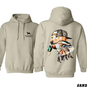 Straight Up Southern Hoodie,  Bold Hunting Dog With Duck Hoodie, Perfect For Outdoor Enthusiasts And Waterfowl Hunters, Full Colors, Full Sizes