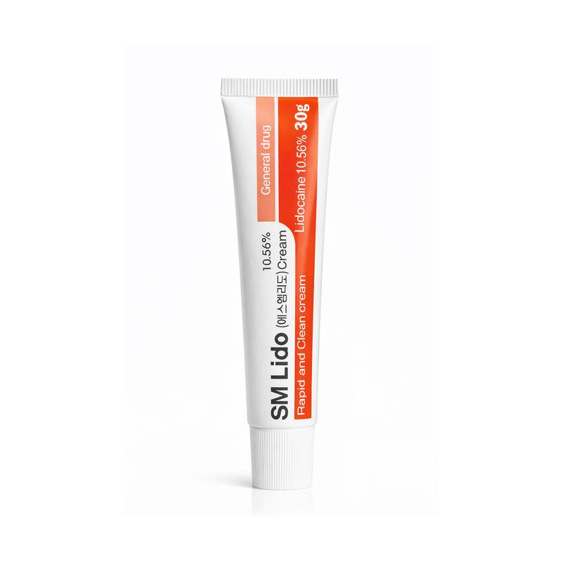 SM Lido Cream 10.56% - 30g Rapid Numbing Cream for Sensitive Skin Repair & Pain Relief in Laser Treatments & Microneedling
