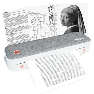 A40 Mini Thermal Printer – Wireless Inkless Bluetooth Printer for Docs, Tattoo Paper & Photos, Compatible with Android & iOS (Pink)