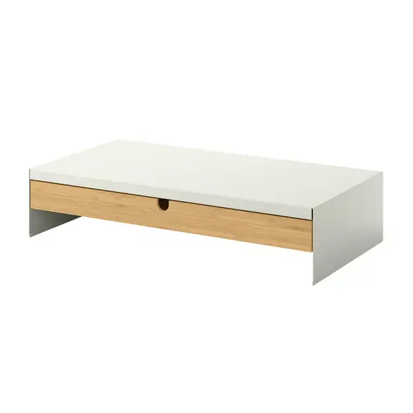 Monitor stand with drawer, white Monitor stand with drawer, white