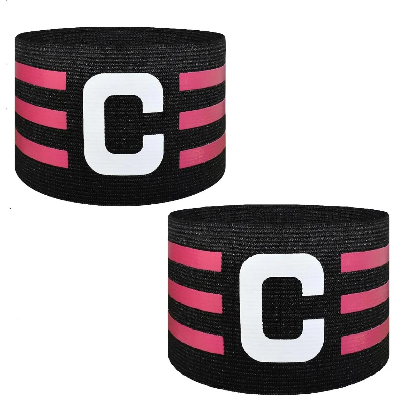 Soccer Captain Armbands: 2 Pack Football Elastic Armband, Adjustable Captain Bands