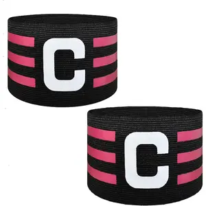 Soccer Captain Armbands: 2 Pack Football Elastic Armband, Adjustable Captain Bands