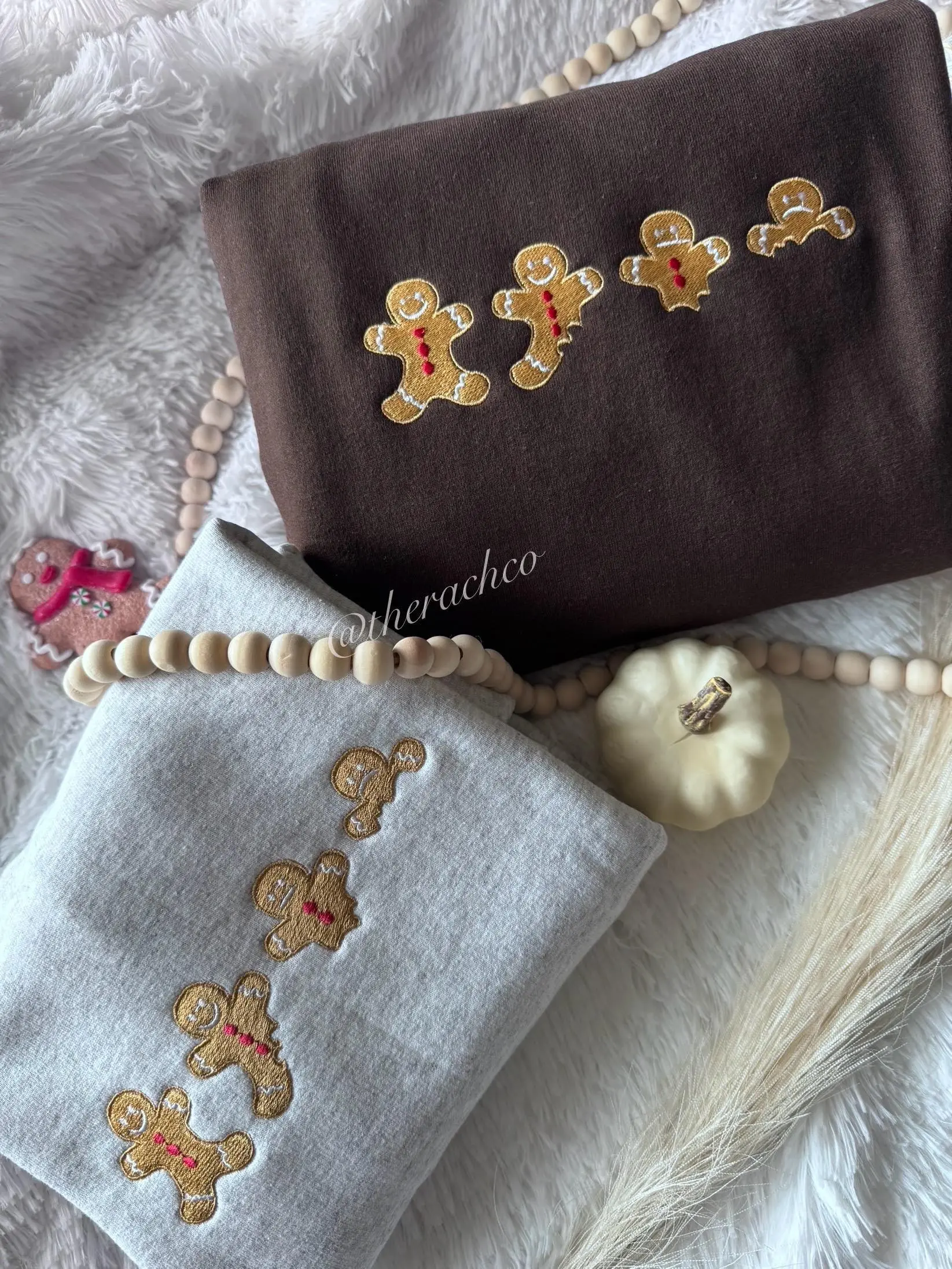 Embroidered Christmas Sweatshirt Gingerbread Sweatshirt Cozy Christmas Crewneck Christmas Jumper Festive Sweatshirt Gifts For Her
