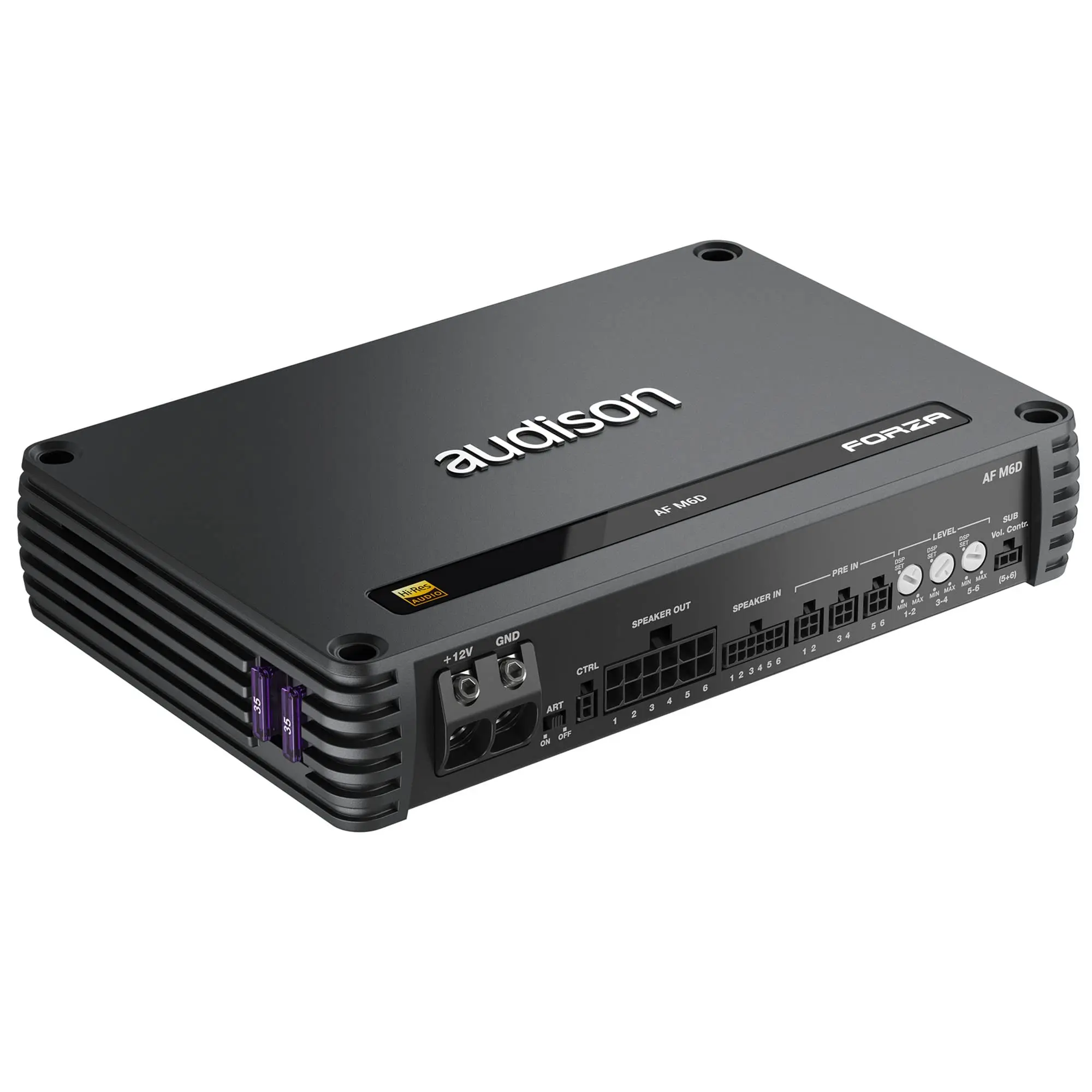 Audison Forza AF M6D Class-D 6-Channel Amplifier, 130W x6 RMS @4Ω