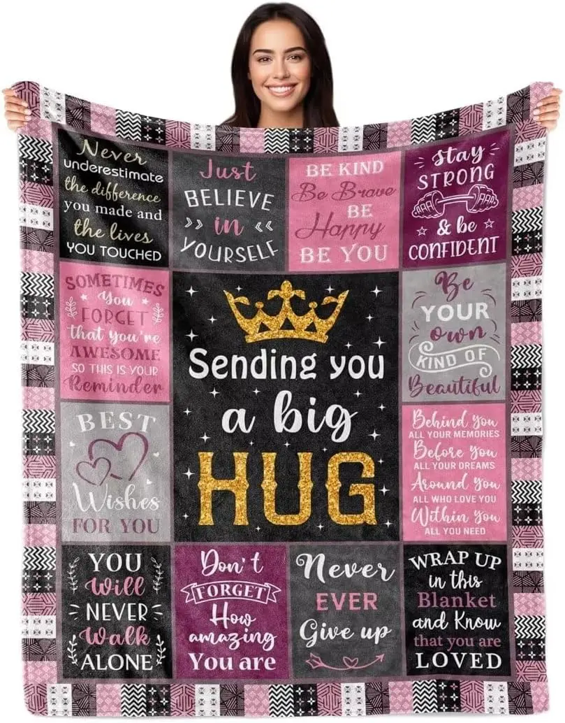 Hug Blanket Gifts for Women, Gifts for Friend, Get Well Soon Gifts for Her, Blanket Gifts for Women Christmas, Sending Hugs Gifts for Women, Encouragement Gifts for Friend Sister