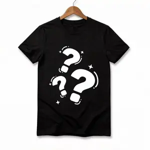 Unisex Streetwear T-Shirt - Machine Washable, Question Mark Graphic, Casual Short-Sleeve, Round Neck, Minimalist Curious Vibes Everyday Top