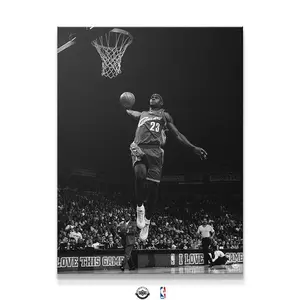 LeBron James Poster - Kingdom Come Wall Art for Men’s Room Decor, Basketball Poster, Sports Art Print, Gym Motivation, Man Cave Decor