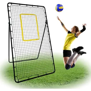 7x4 Ft Volleyball Rebounder Net-Volleyball Bounce Back Net with 5 Adjustable Rebound Angles, Volley Ball Training Equipment Rebounder for Backyard/Outdoor/Indoor