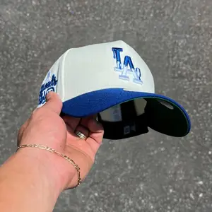 LA Dodgers Baseball Cap – Adjustable MLB Snapback Hat for Men Women, Curved Brim Streetwear Hip Hop Fashion, Embroidered Sports Logo