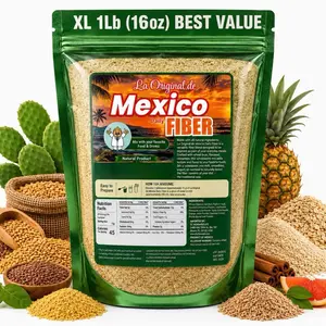 1LB Value Bag Same Viral Formula - La Original Fibra de Mexico Daily Fiber - All-Natural Fiber Blend with Wheat Bran, Maguey, and Cocoa – Perfect Mix for Food & Smoothies Dietary Healthcare