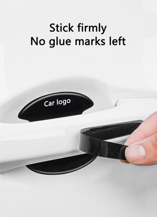 8-piece set for Chevrolet car door handle bowls—bumper protection stickers, scratch-resistant; automotive accessories/decals; universal vehicle/truck door handle bowl protective stickers; bumper and scratch protection strip decals/stickers.