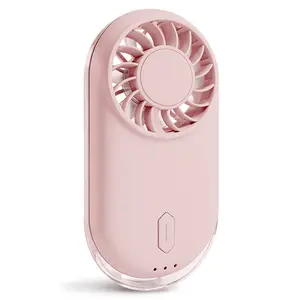 For Students, Office & Outdoor Travel – Portable Pink Mini Handheld Pocket Fan, Ultra-Thin Design, 3-Speed Adjustable Natural Breeze, USB Rechargeable, Mini Desktop Fan, Perfect Gift for Girls, 2026 New Model